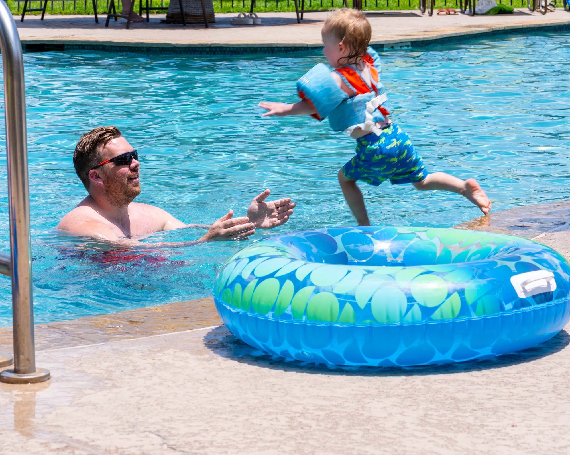 Jumping In To Pool